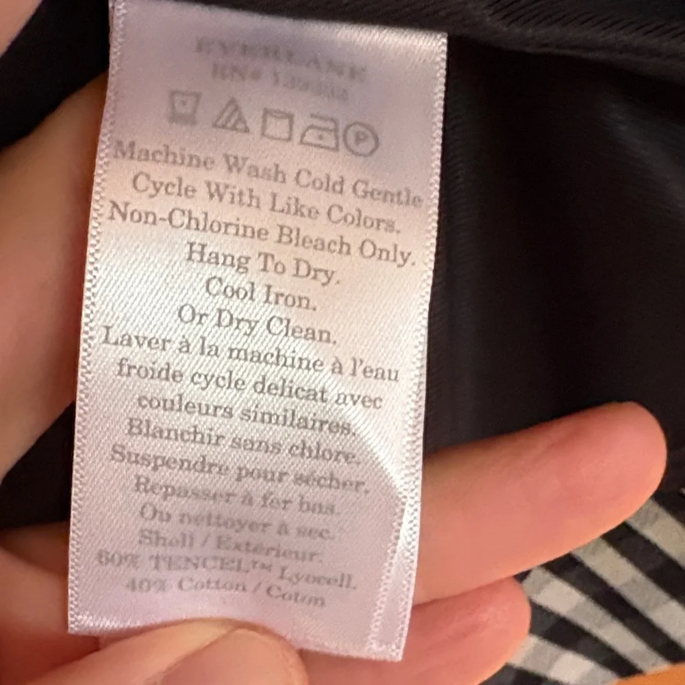 Everlane Checkered Oversized Blazer | Women’s Size 2 | Black & Brown Gingham - Picture 2 of 2